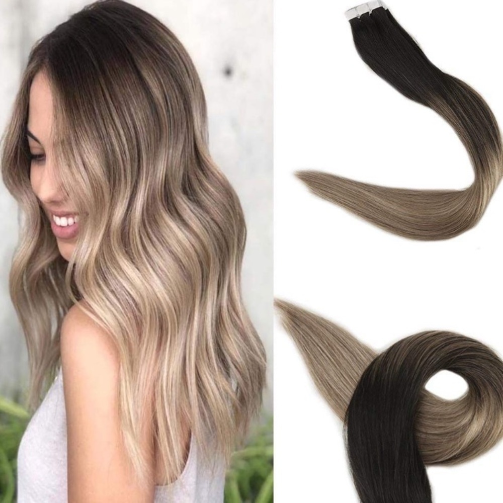 3 Set 18” #1b/#8/#22 Human Hair Remy Tape Ins